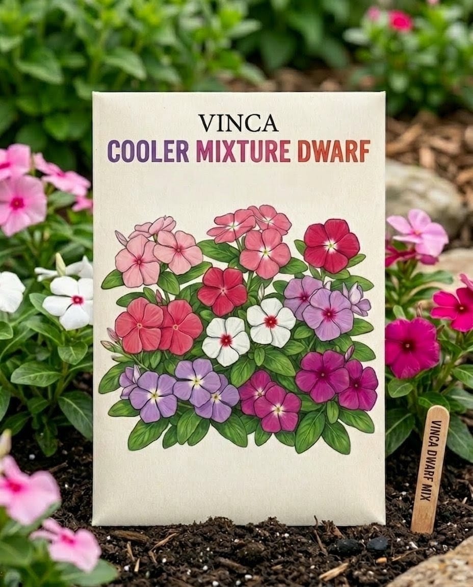 Vinca Cooler Mixture Dwarf Seeds