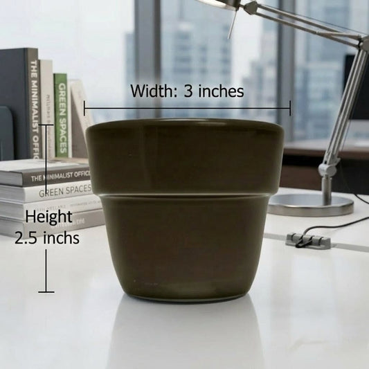 Small Ceramic Planter [Size: 3"]