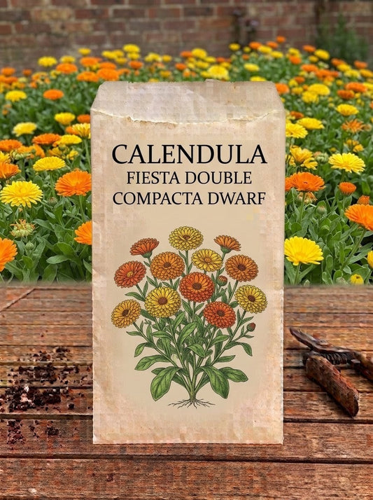 Calendula Fiesta Double Compact Dwarf Seeds