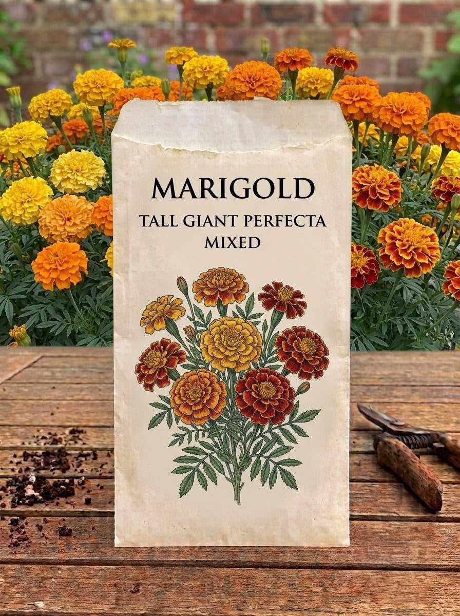 Marigold Tall Giant Perfecta Mixed Seeds