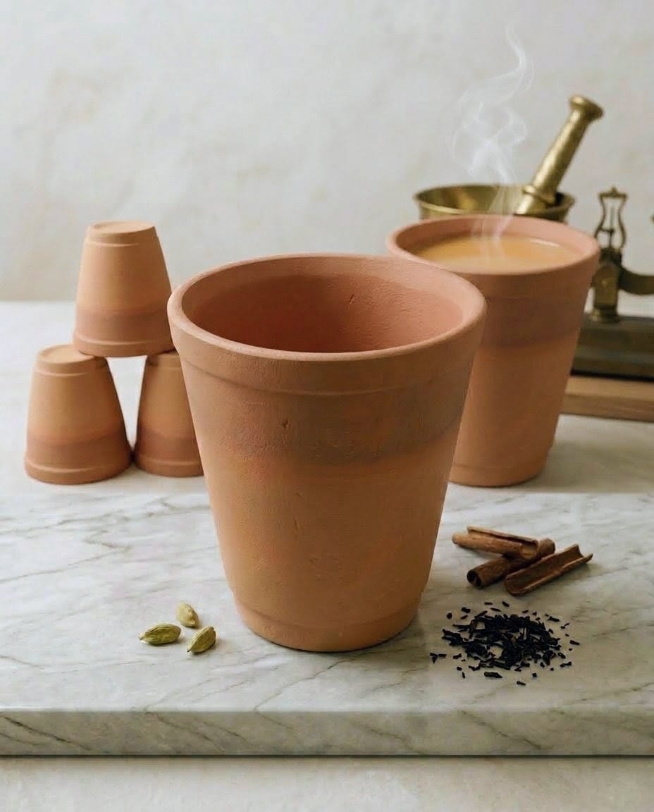 Disposable Natural Clay Mud Terracotta Tea Cup  (Real Mitti)