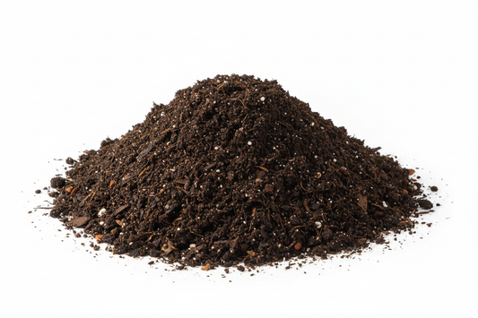 potting soil pile studio image 