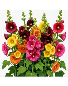 Hollyhock nice colours special mixed